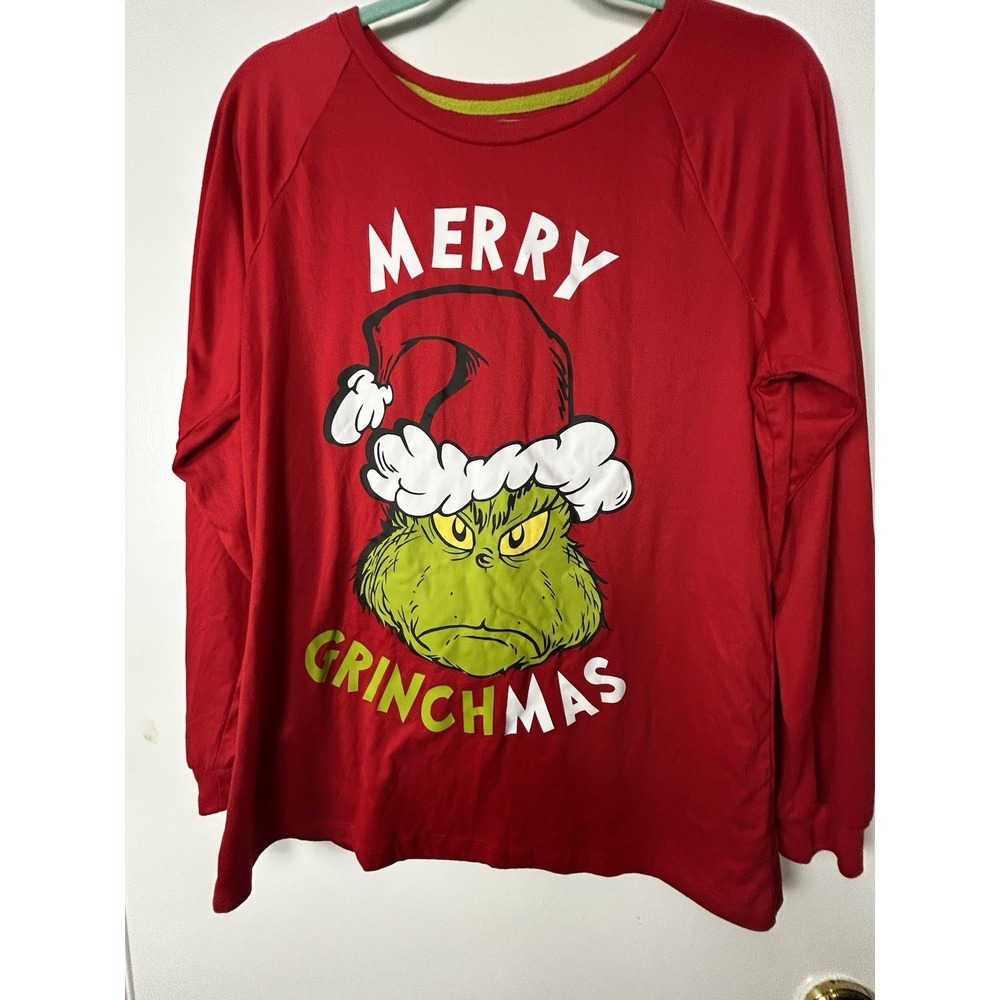 Grinch Christmas Shirt L/S Unisex Holiday Party Fun Character Med